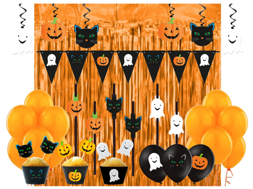 Tök, macska és szellem készlet - 82 darab