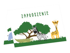 Szafari születésnapi meghívók - 6 db.