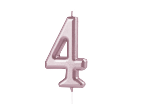 Rózsaarany számgyertya - 4 - négy