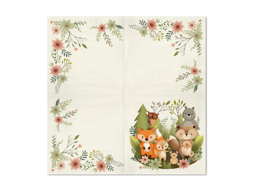 Forest Friends születésnapi szalvéta - 33 cm - 10 db.