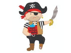 Boldog születésnapot kalóz fólialufi - 112 cm - 1 db.