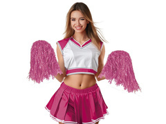 Rózsaszín pomponlány pomponok - 2 db.