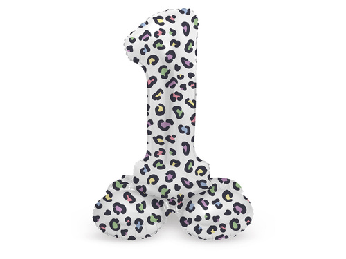 Number 1 Párduc álló fólialufi - 72 cm - 1 db.