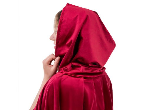 Csuklyás köpeny - bordó - 80 cm