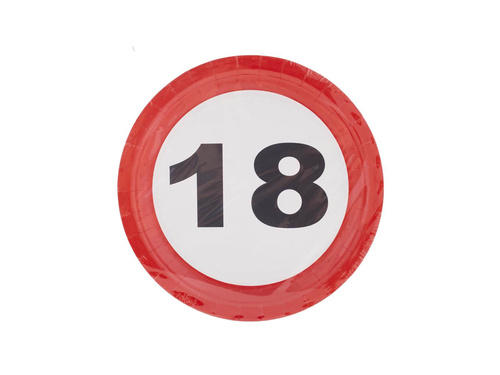 Papírtányérok születésnapokra Ban felirat 18 - 23 cm - 8 db.