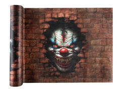 Halloween gyilkos bohóc futó - 30 cm x 5 m - 1 db.