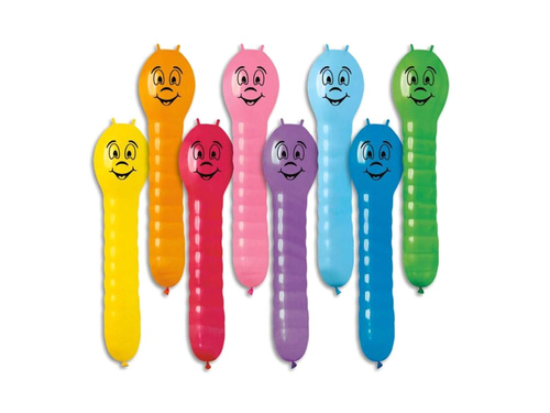 Léggömb alakú földigiliszták szarvakkal vegyes színek - 100 db