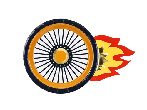 Papírtányérok születésnapokra Kör - 26,5 x 18 cm - 6 db.