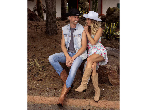 Cowboy kalap cirkonokkal fehér - 1 db.