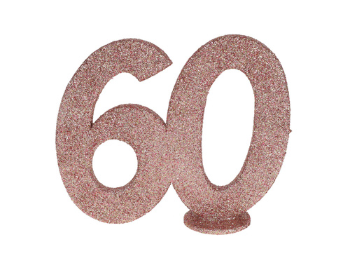 Asztali dekoráció Sixty rose gold - 1 db.