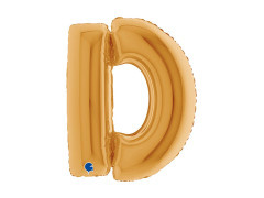 Fólia lufi D betű arany - 40" - 1 db.