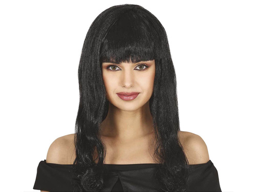 Paróka fekete hajjal és rojtokkal - 1 db.