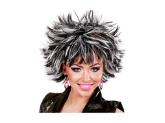 Fekete-fehér gőzölgő paróka