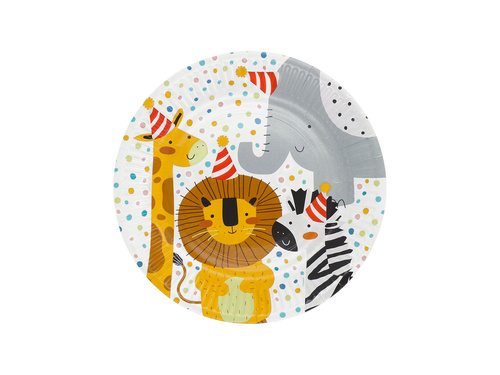 Szafari születésnapi papírtányérok - 23 cm - 8 db.
