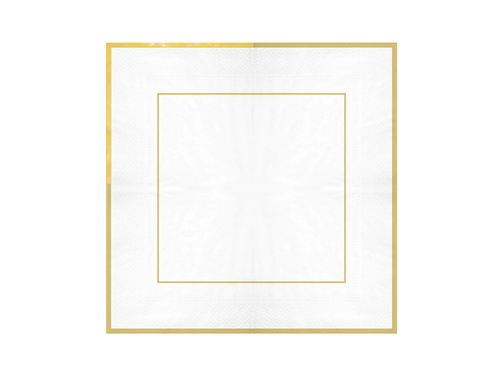 Elegáns arany fehér papírszalvéta - 33 cm - 10 db.