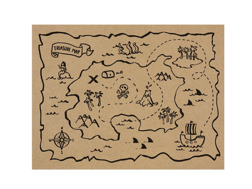 Kalózok papír tányéralátét - 40 x 30 cm - 6 db.