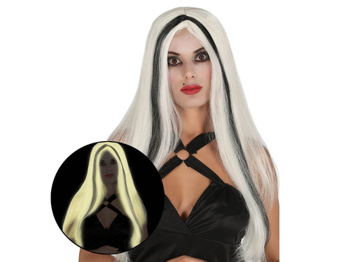 Sötétben világító szőke paróka