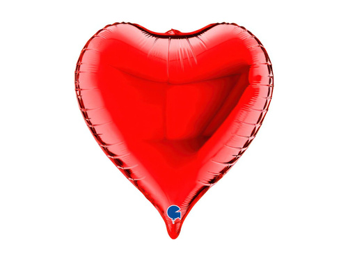 Fólia lufi szív piros - 17" - 1 db.