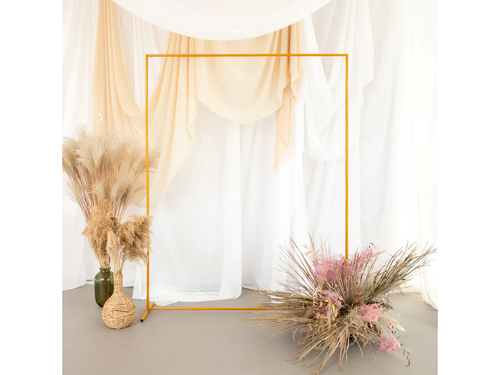 Téglalap alakú arany lufi keret - 160 x 210 cm - 1 db.