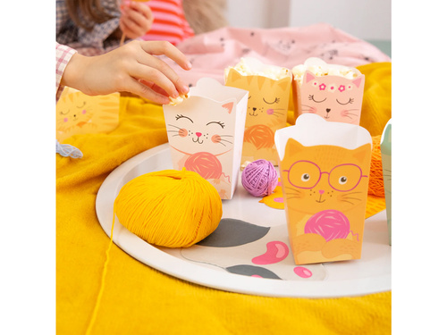 Macska popcorn dobozok - 6 db.