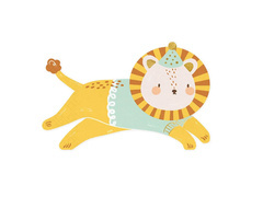 Oroszlános születésnapi szalvéta - 16 x 10 cm - 20 db.