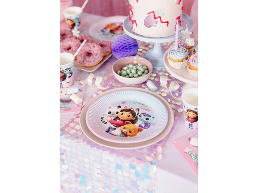 Papírtányérok Gabi macskaház szülinapjára - 23 cm - 6 db.