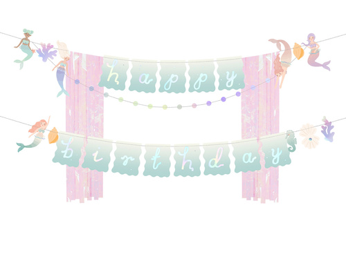 Boldog születésnapot sellő banner - 130x100cm - 1 db.