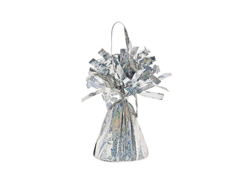 Fóliasúlyok héliummal töltött léggömbökhöz - holografikus ezüst - 145 g