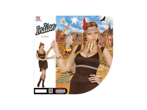 Indiai nő jelmez tollal