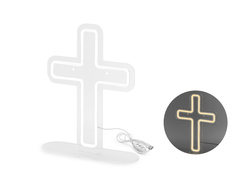 Neon dekoratív kereszt - 1 db.