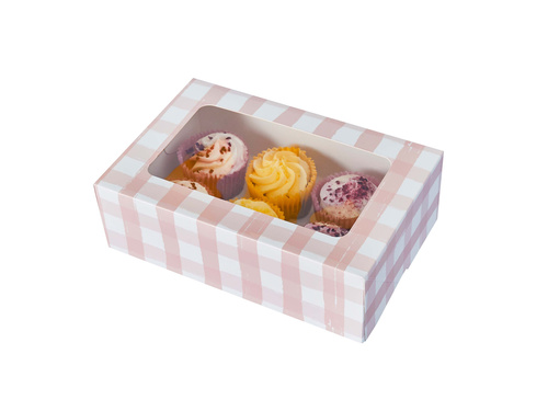 Dekoratív cupcake dobozok - 16cm x 24cm - 1 db.