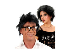 Fekete plüss paróka