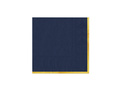 Tengerészkék papírszalvéta arany szegéllyel - 33 cm - 10 db.