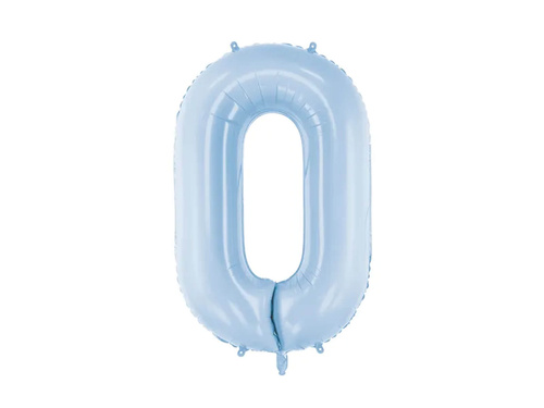 Fólia lufi ködös kék szám 0 - 86 cm - 1 db.