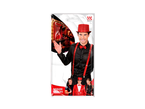 Piros flitteres nadrágtartó