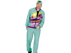 Türkiz diszkó tréningruha jelmez - 1 db.