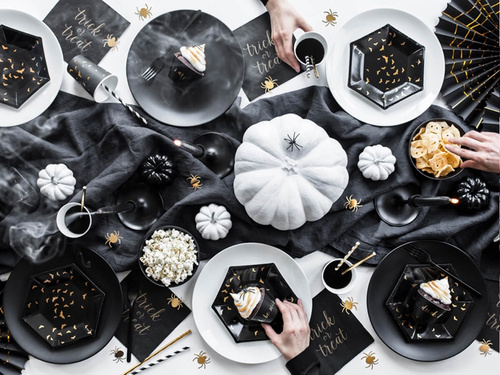 Akasztós dekorációs rozetták pókháló pókkal - 2 db.