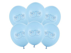 Kék latex cipő lufi - 30 cm - 5 db.