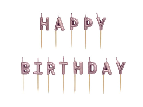 Boldog születésnapot pata gyertyák - rózsaarany