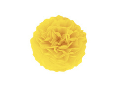 Függő pom pom virág dekoráció - sárga - 25 cm - 1 db.