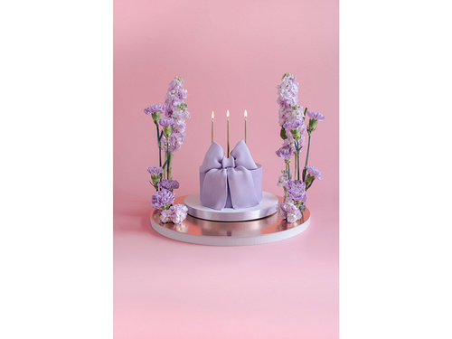 Születésnapi gyertyák rózsaszín arany - 14 cm - 12 db.