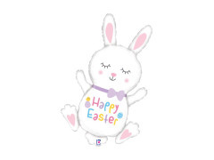 Húsvéti nyuszi alakú fólialufi - 33" - 1 db.