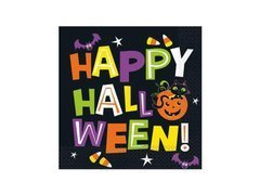 Happy Halloween macska és tök szalvéták - 33 cm - 16 db.