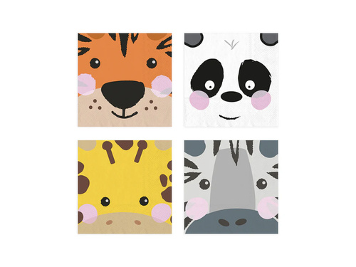 Születésnapi szalvéták Állatok - 33 cm - 20 db.