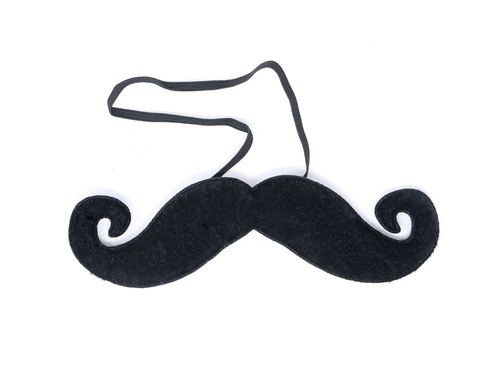 Fekete bajusz - 21,5 cm - 1 db.