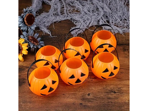 Halloween tök vödör - 7 cm - 6 db.