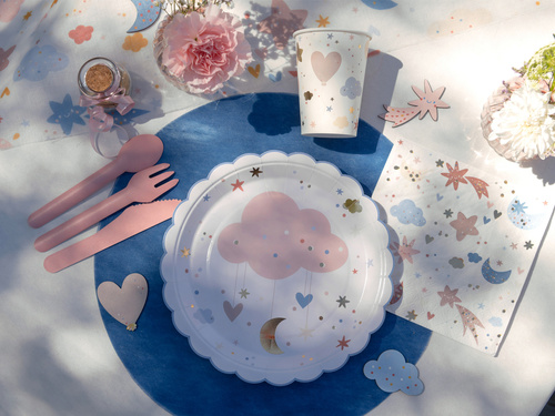 Édesszív papírtányérok - 23 cm - 10 db.