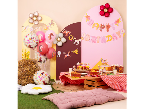 Boldog születésnapot lovak banner - 245 cm - 1 db.