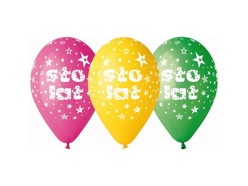 Pasztell lufi mix színek Boldog születésnapot - 30 cm - 5 db.