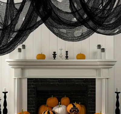 Fekete Halloween háló - 210 x 300 cm - 1 db.